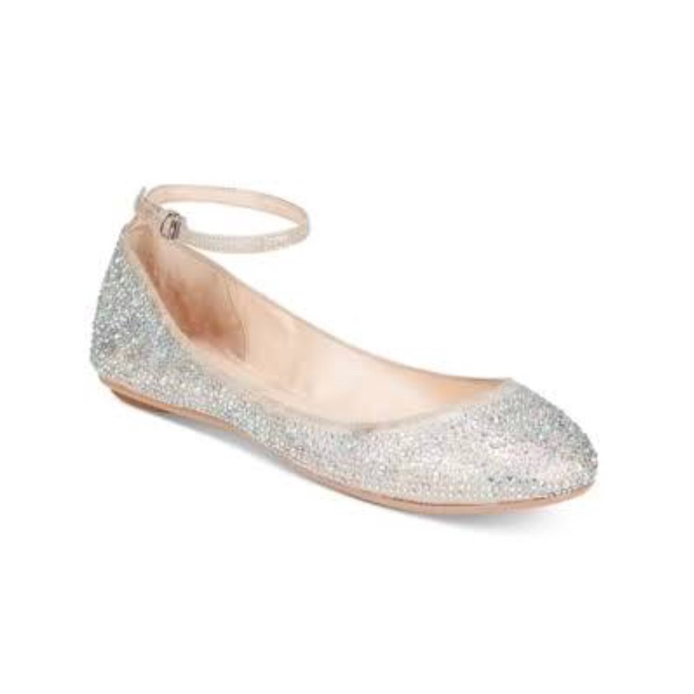 Betsey Johnson Silvery Sparkling Slippers! Size 7!